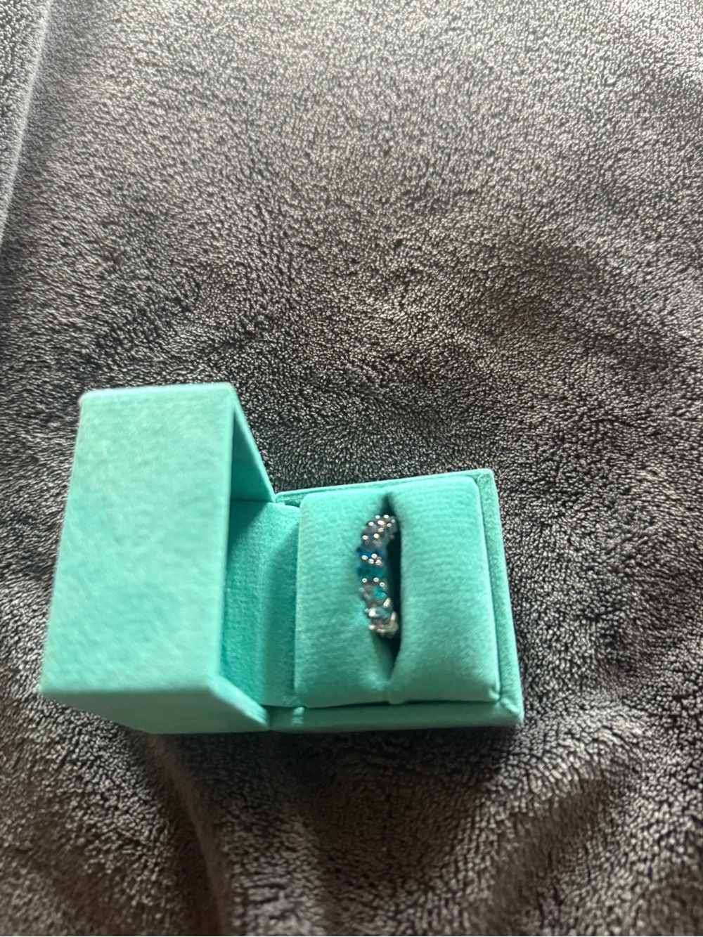 Kurt Geiger Blue Crystal Eternity Ring - Picture 5 of 7